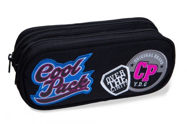 Пенал на 2 замка Clever B65056 CoolPack черный