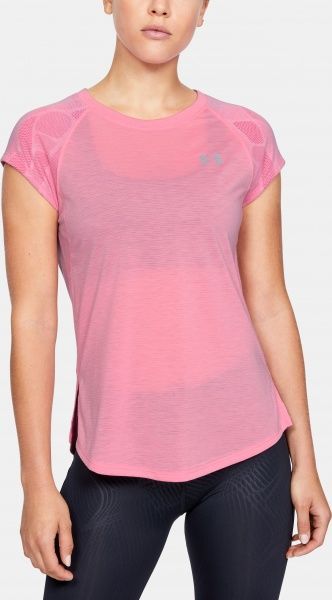 Футболка Under Armour UA W Streaker 2.0 Shift Short Sleeve 1350070-691 XS рожевий