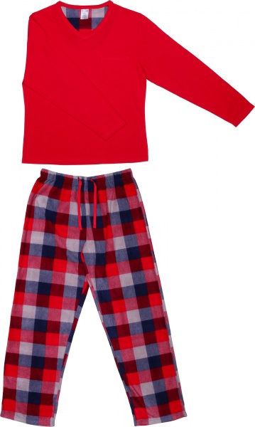 Костюм домашний женский La Nuit Home Red Check р. S синий с красным 