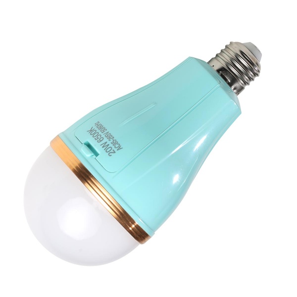 Лампа светодиодная Gway Y-3920 G бирюзовая+золото A60 20 Вт E27 220 В матовая 