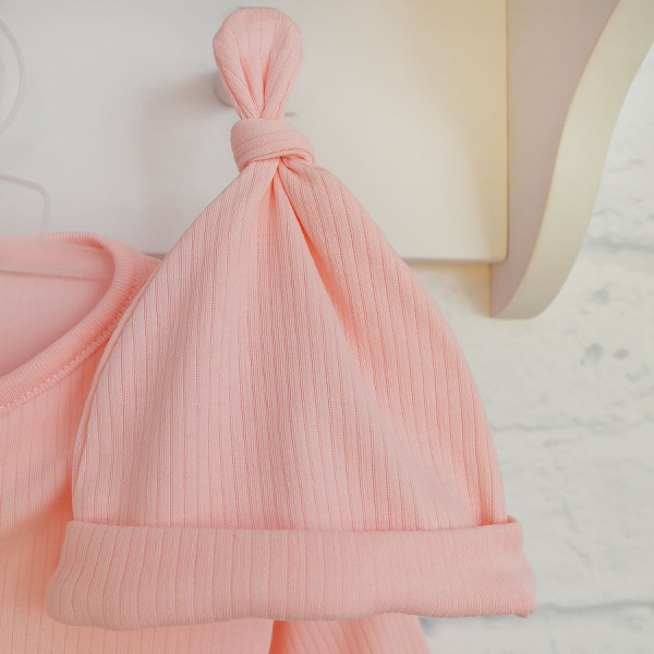 Комплект Blanka Чоловічок та шапочка рожевий р.62 110226 