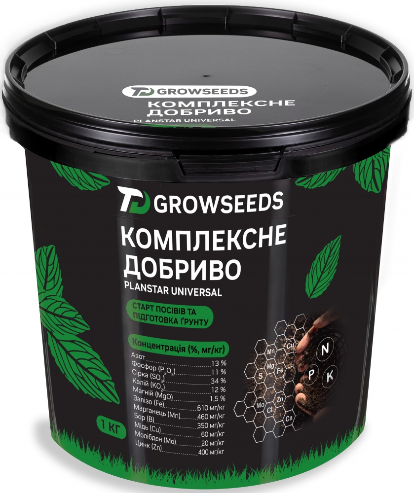Добриво PLANTIN Planstar Universal старт та підготовка ґрунту 1 кг
