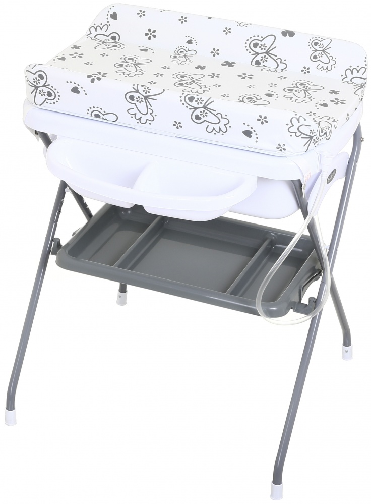 Столик пеленальный Bambinelli с ванночкой 76х76х101 см серый BB023-1