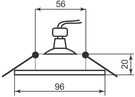Светильник точечный LightMaster CL7089 MR16 GU5.3 с LED-подсветкой 3 Вт 2 шт./уп. прозрачный/хром