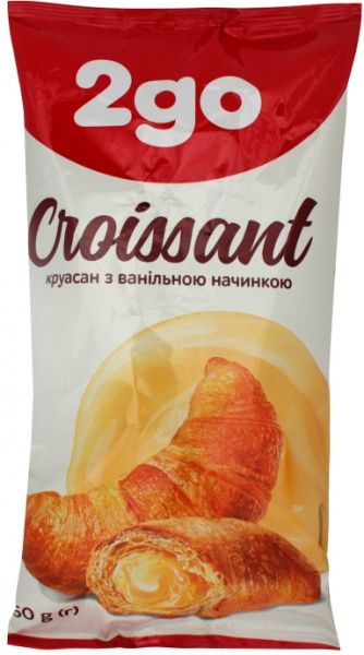 Круасан Любляна з ванільною начинкою 60 г (2go) 