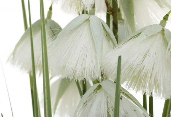 Растение искусственное Кортадерия в пластиковом горшке 84 см бело-зеленая