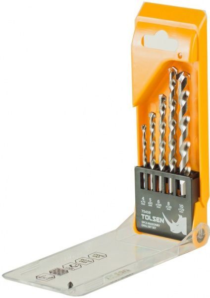 Набор сверл Tolsen по кирпичу/бeтону 75 мм 4-10 мм 5 шт. 75459