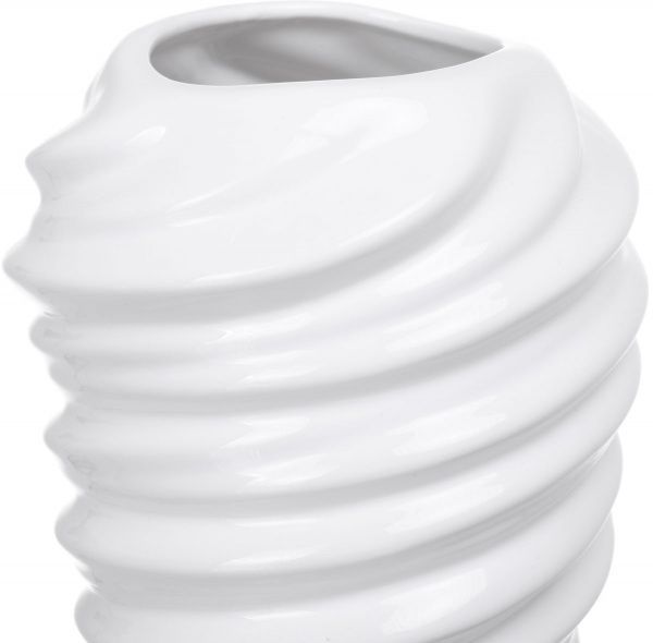 Ваза керамическая белая Wave 14.5х24 см