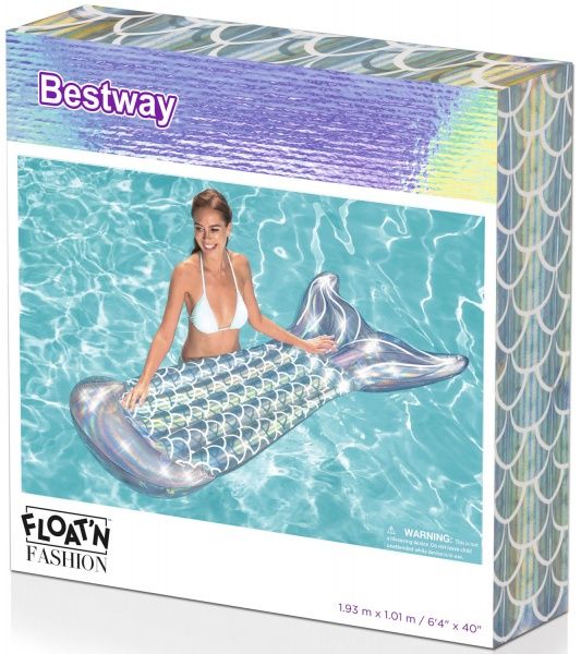 Матрац надувний Bestway Хвіст русалки 193х101 см різнокольоровий