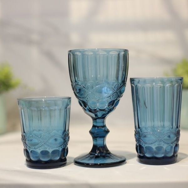 Склянка низька Vintage синій 250 мл Fiora 