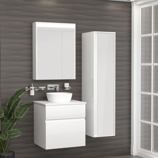 Тумба підвісна Imprese Blatna L 70 см f32708W зі стільницею і умивальником біла