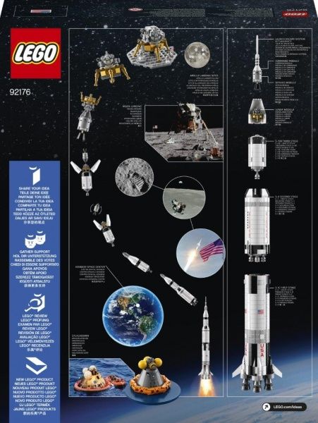 Конструктор LEGO Ideas Ракетно-космическая система НАСА Сатурн-5-Аполлон 92176