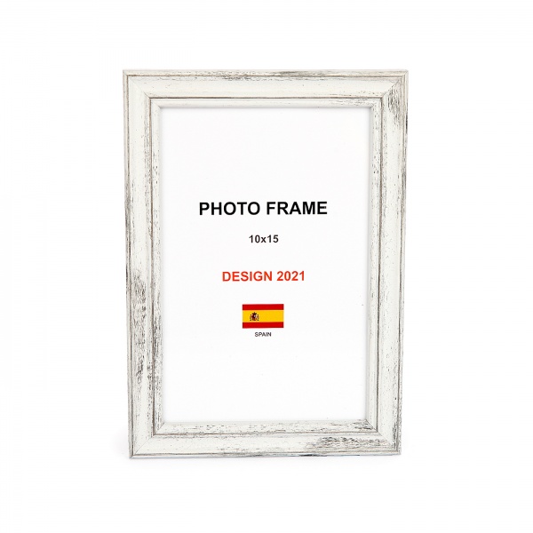 Рамка для фото 1 фото 10x15 см серый прованс 