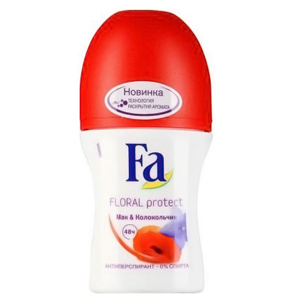 Дезодорант шариковый Fa Floral Protect Мак и колокольчик 50 мл