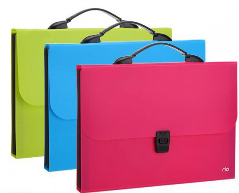 Папка-портфель для документов Неон А4 EB50002 микс Deli 