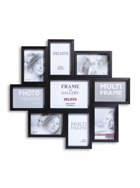 Коллаж Velista (8х10х15, 1х13х18) чорна пласт. 9 фото 10x15 см черный 