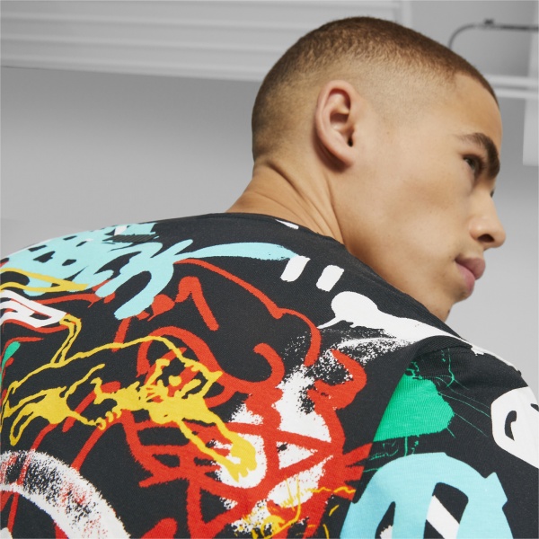 Футболка Puma GRAFFITI TEE 53924601 р.S різнокольоровий