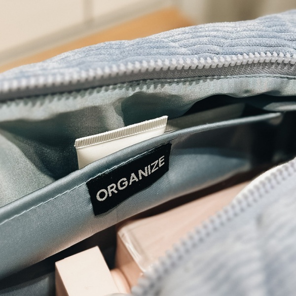 Косметичка Organize Косметичка вельветова Organize 24*13*13 см (блакитна) голубой 