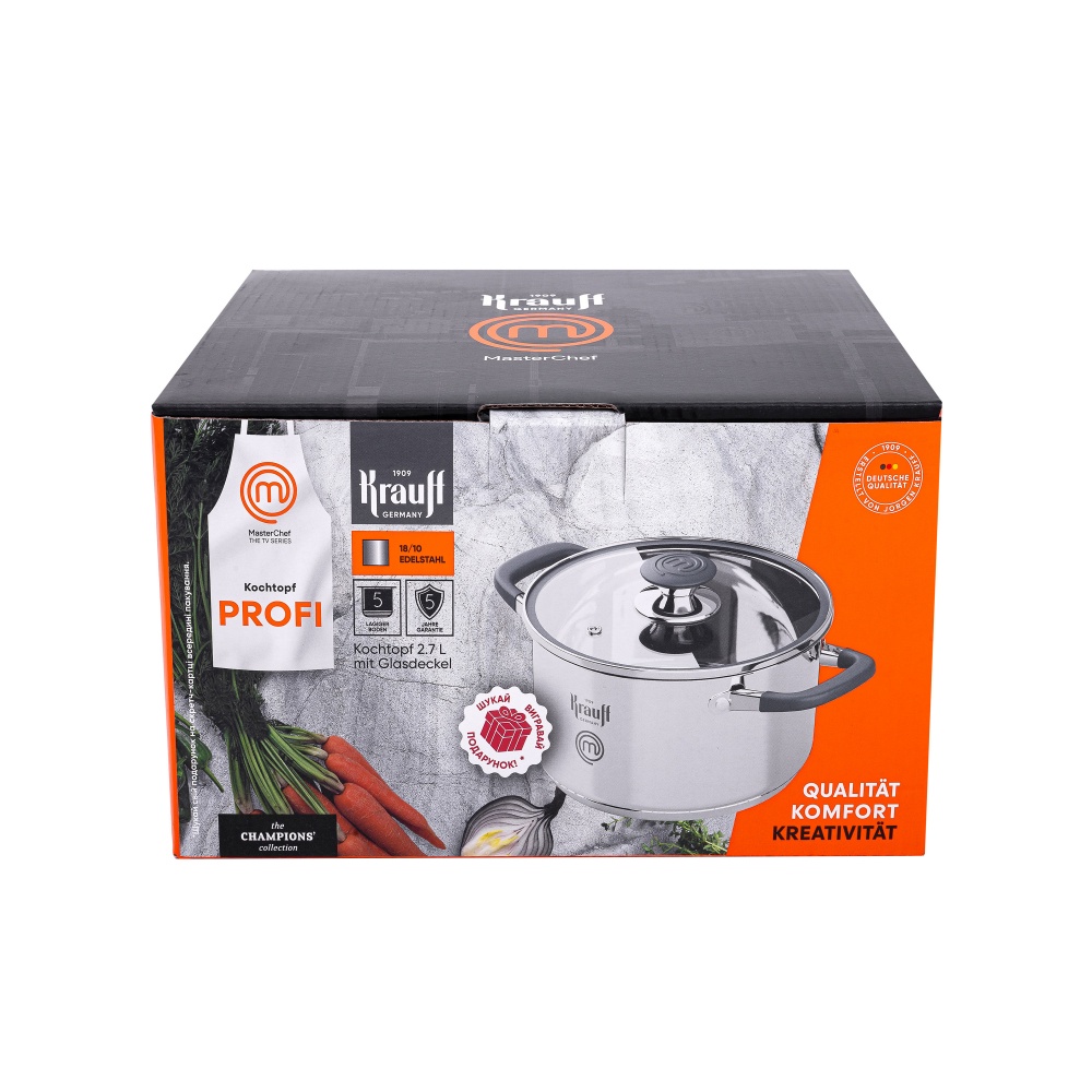 Кастрюля с крышкой Krauff MasterChef 2,7 л 18 см 26-238-085