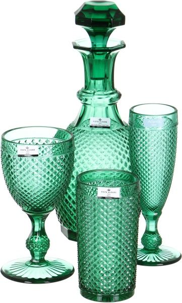 Набор бокалов для воды Bicos Cinza зеленый 280 мл 4 шт. 49000058 Vista Alegre