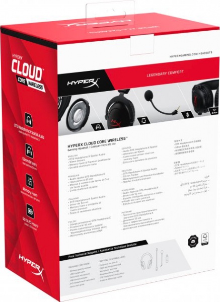 Гарнітура ігрова HyperX Cloud Core Wireless black (4P5D5AA) 