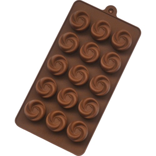 Форма для цукерок Smart Kitchen by Flamberg Blossom на 15 шт. Peach&Brown 22х10.5х2 см коричневий