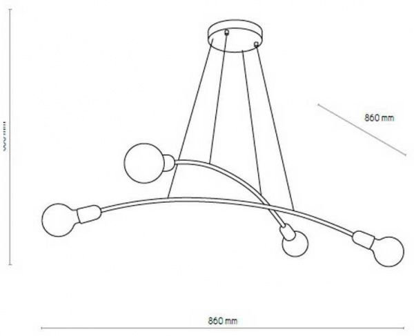 Люстра подвесная TK Lighting 2724 Helix 4x60 Вт E27 черный 2724 