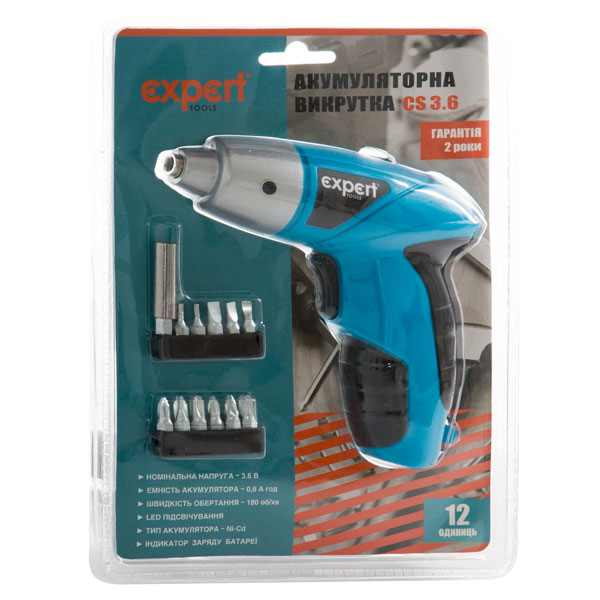 Отвертка аккумуляторная Expert Tools CS3.6