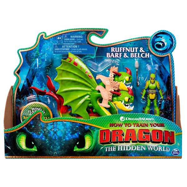Игровой набор Spin Master Как приручить дракона 3: драконы Барс и Вепрь и всадник Забияка SM66621/4974 