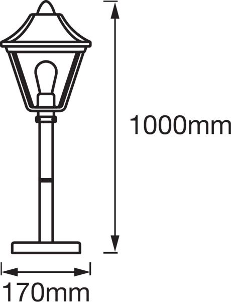 Столб Ledvance E27 IP44 бронзовый Endura Classic Stand 100 Gold 