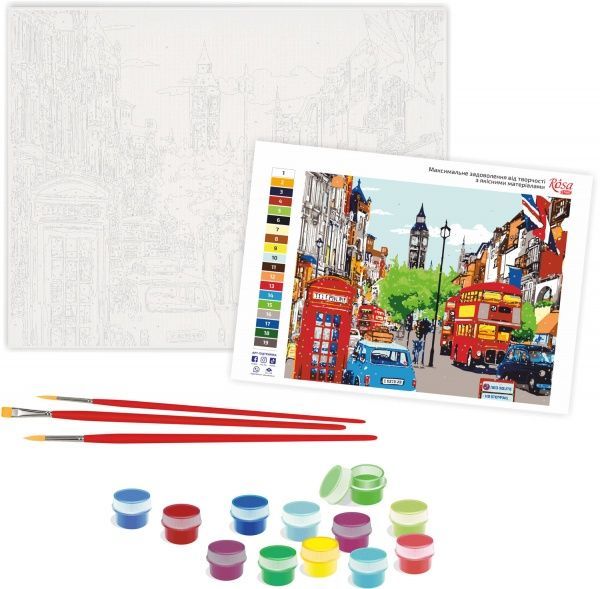 Картина за номерами London Street 35x45 см Rosa Start 