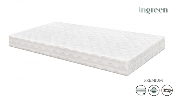 Матрас Кокос-латекс-конопля InGreen 60х120х10 см белый 202008 