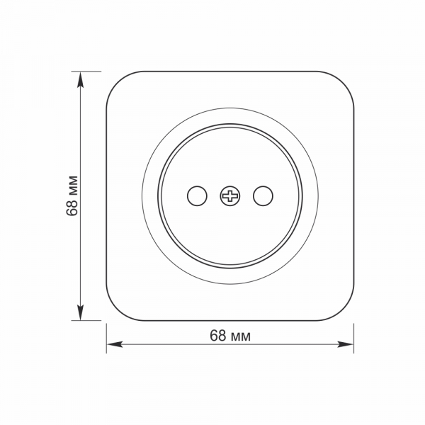 Розетка побутова без заземлення Videx Binera IP20 білий VF-BNS21-W