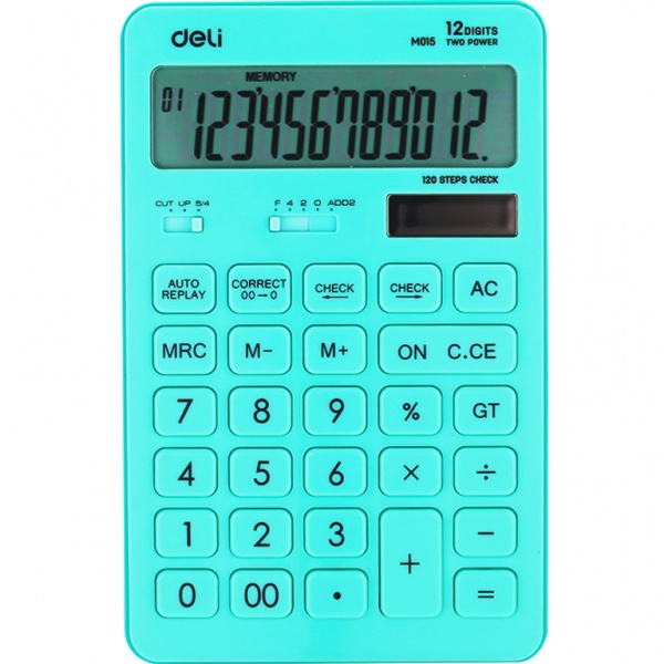 Калькулятор EM01531 голубой Deli