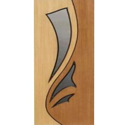 Двері полотно Інь-Янь 80 см дуб світлий/темний зі склом