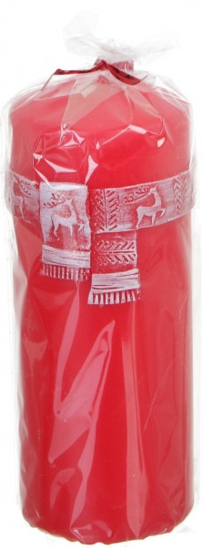 Свічки декоративна 70х150 мм Шарф червоний Pako-If