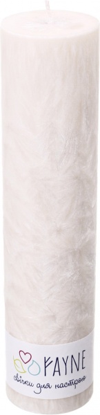 Свічка Циліндр пальмова бежева 6х26 см ТМ FAYNE