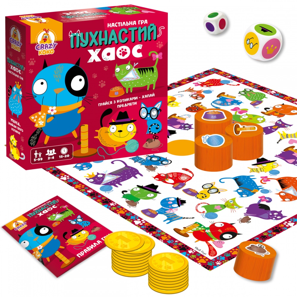 Игра настольная Vladi Toys Пушистый хаос VT8055-32