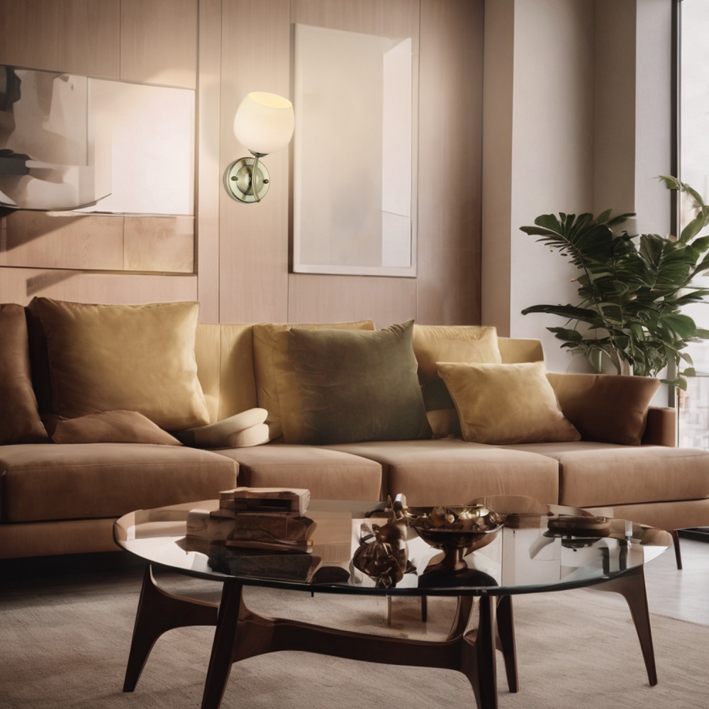 Бра Miorro Colibre металл/стекло 1x40 Вт E27 белый 51-311-029