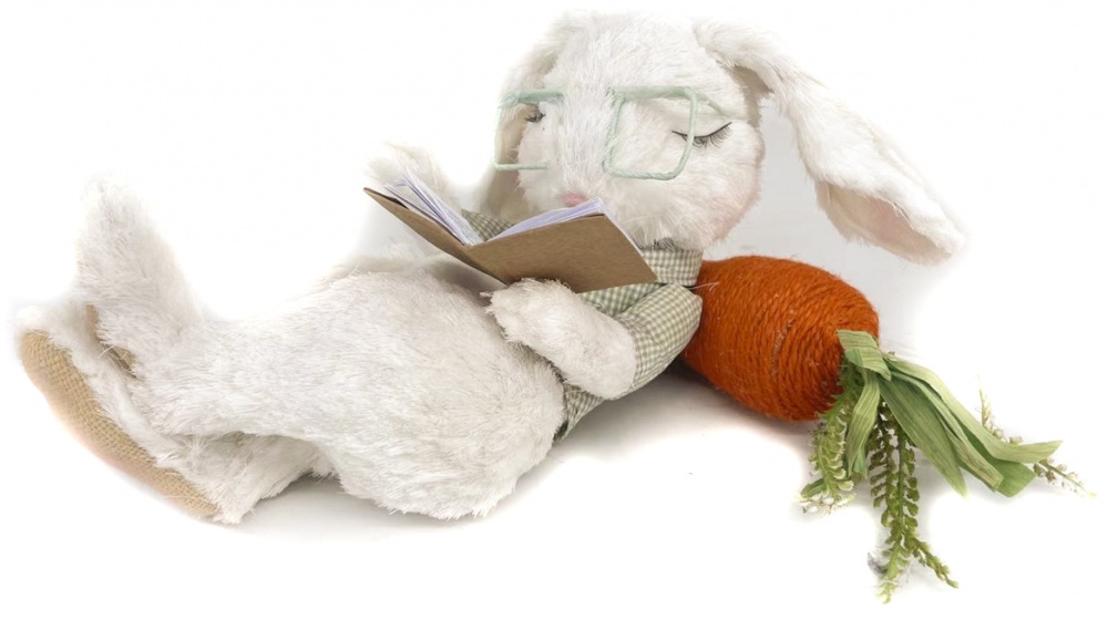 Декорация пасхальная кролик на релаксе 33х18 см (F2131136-1)