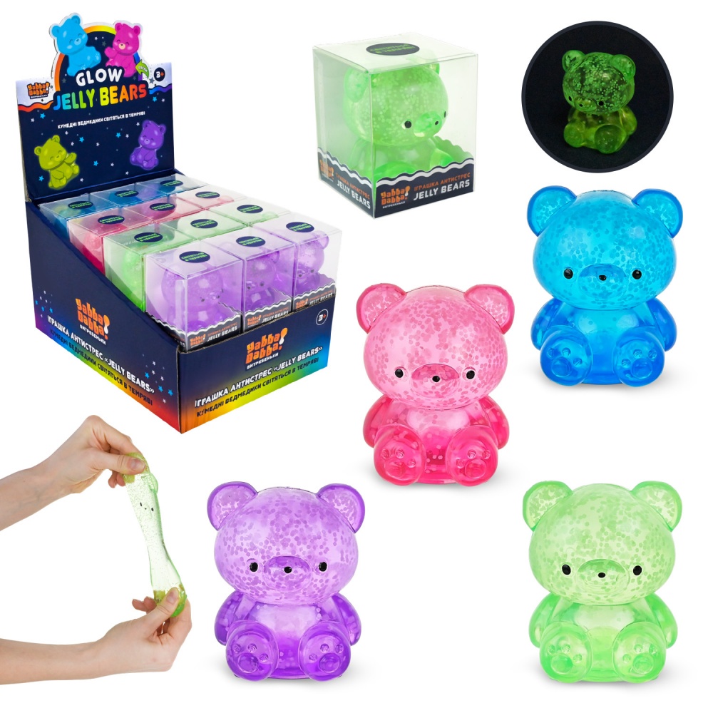 Игрушка-антистресс Yabba Dabba Мишка (сияет в темноте) YD2560