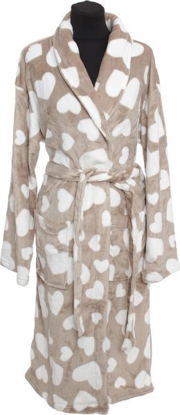 Халат домашний La Nuit Романтика р. L коричневый с белым 
