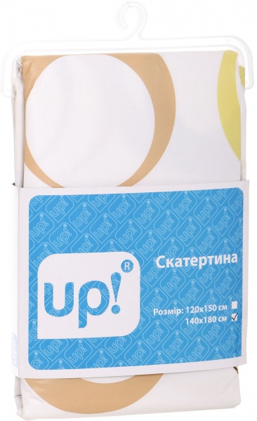Скатертина Флокс 140x180 см білий з коричневим UP! (Underprice) 