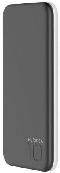 Внешний аккумулятор (Powerbank) PURIDEA 10000 mAh black/white (S2-Black White) S2 10000mAh Li-Pol Rubber black/white 
