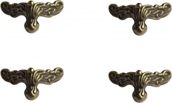 Ніжки декоративні стара латунь 20х20 мм 4 шт. 