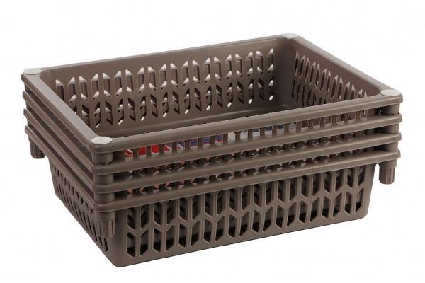 Етажерка Heidrun 4-ярусна 400x300x890 мм Баскетс 890x400x300 мм сірий (1564_сірий) 