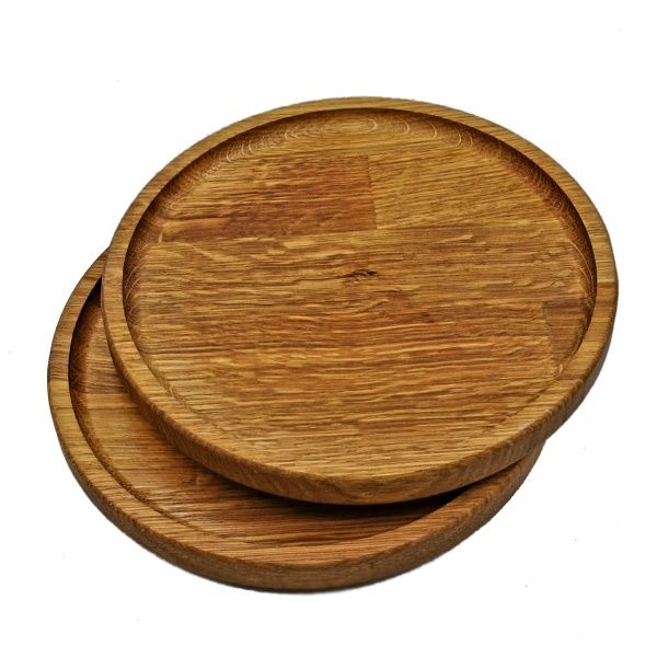 Дошка сервірувальна кругла мала 19 см бук 