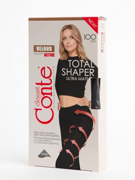 Колготки женские Conte CE Velour Active р. 2 100 den nero 1 пар 