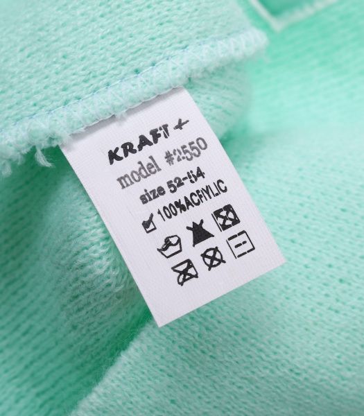 Шапочка детская для девочки Kraft+ арт. 2550 р.52-54 мятный 