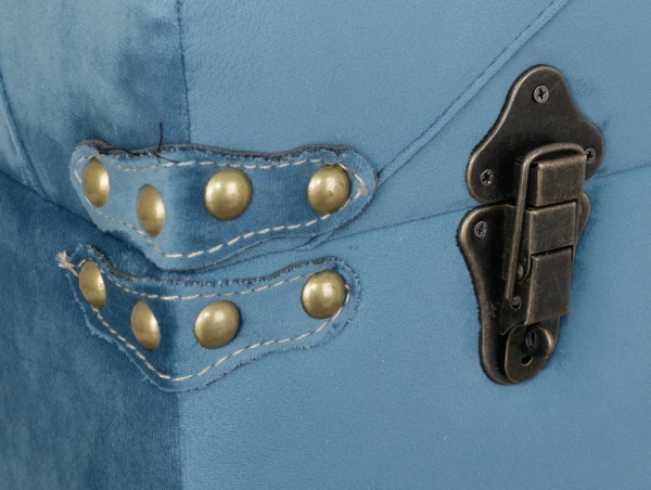 Сундук-пуф Велюр азур 64х35х33 см 